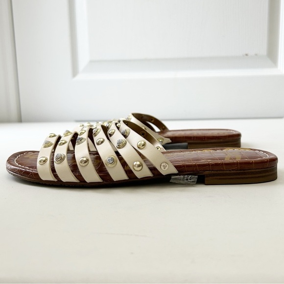 Sam Edelman Brea Studded Leather Slide Sandal Modern Ivory Size 7.5 - Picture 9 of 13